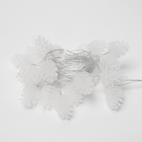 ULD-S0280-020-DTA WARM WHITE IP20 PINE CONES Гирлянда светодиодная Шишки , 20 светодиодов, 2.8 м, теплый белый, IP20, провод прозрачный. - фото 4