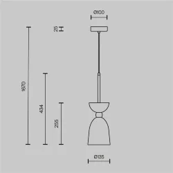 Подвесной светильник Cloches E14х1 40Вт (Латунь)