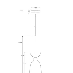 Подвесной светильник Cloches E14х1 40Вт (Латунь)