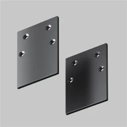 Заглушка торцевая 2шт Gravity накладной черный (Черный)