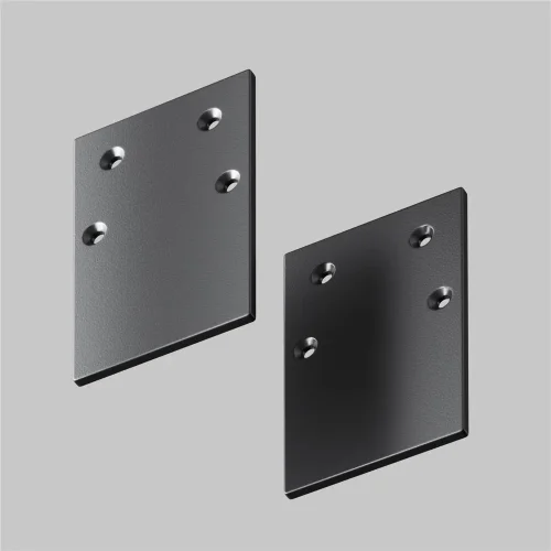 Заглушка торцевая 2шт Gravity накладной черный (Черный) TRA010EC-41B - фото 2