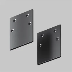 Заглушка торцевая 2шт Gravity накладной черный (Черный) TRA010EC-41B