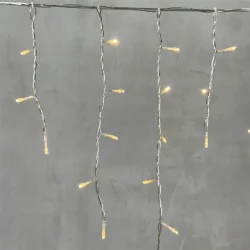 Гирлянда Бахрома 3,1 x 0,5 м Тепло-Белая 24В, 150 LED, Провод Прозрачный ПВХ, IP54