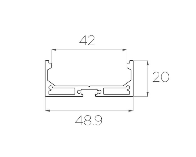 Профиль накладной алюминиевый LC-LP-2050-2 Anod - фото 2