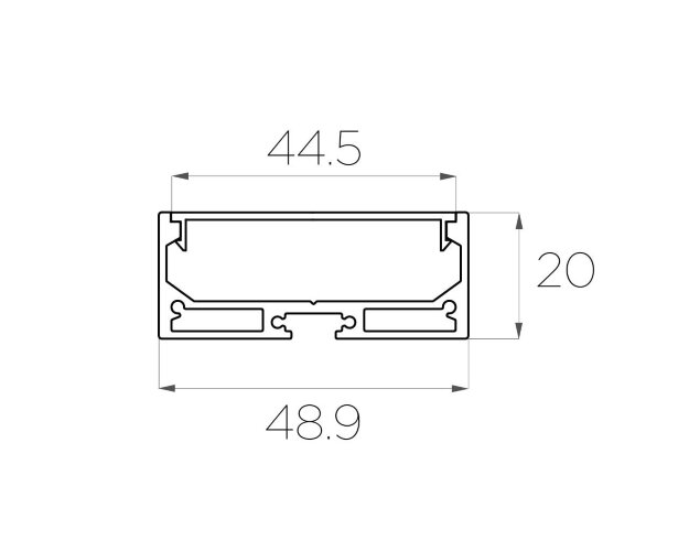 Профиль накладной алюминиевый LC-LP-2050-2 Anod - фото 3