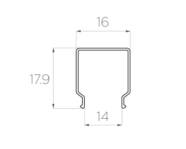 Рассеиватель поликарбонатный для профиля прямоугольный LC-LRM-M1716-6 матовый - фото 2