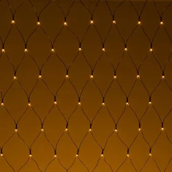 Светодиодная Сеть 2 x 3 м Желтая  220В, 384 LED, Провод Чёрный ПВХ, IP54