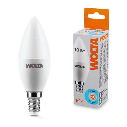Светодиодная лампа WOLTA 25WC10E14 10Вт 6500K E14 - фото 1.