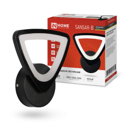 Светильник настенный светодиодный ELEGANT SANSAR-B 15Вт 230В 3000-6500K 1200Лм STEP COLOR черный IN HOME