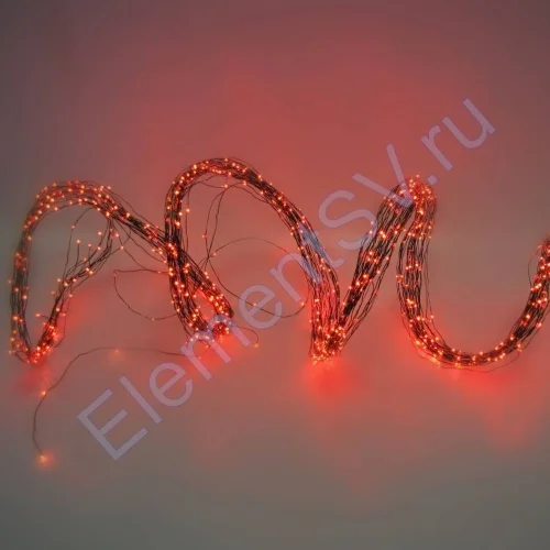 Светодиодная гирлянда Капелька (350Led, Red) - фото.