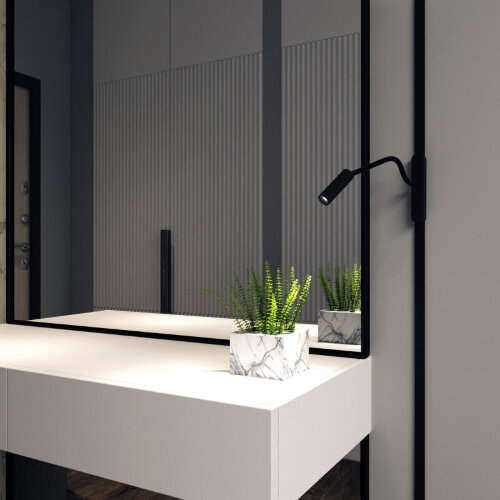 DK5313-BK Светильник для трека Air, серия Spot 3000 со светодиодом, ?26*495мм, 48V DC, 2W, RA?90, 24°, 3000K, IP20, черный, алюминий. Фото 6