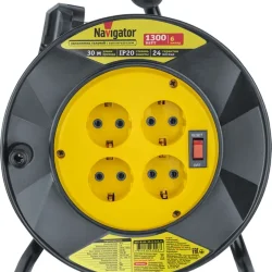 Удлинитель на катушке 4х30м с заземл. 93 906 NPE-R-04-30-E-3х0.75 NAVIGATOR 93906