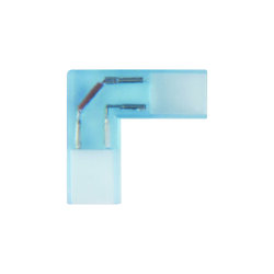 UTC-K-22-A67-NNN CLEAR 005 POLYBAG Соединитель контактный L-образный для светодиодных лент 220В 3528, 2 контакта, цвет прозрачный, 5 штук в пакете