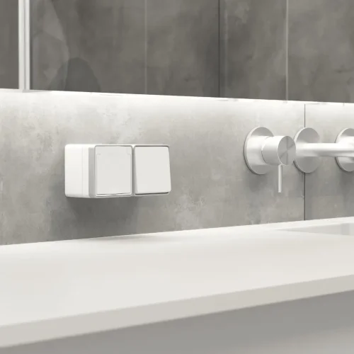 Розетка влагозащ. с зазем. с защит. крышкой и шторками Gallant белая W5071201 - фото 2