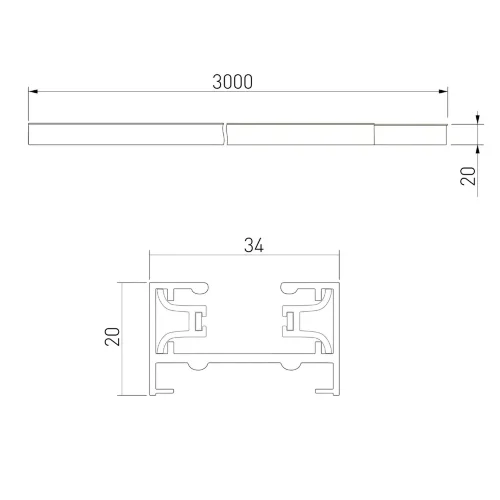 Однофазный шинопровод черный 3м 85081/00 - фото 8