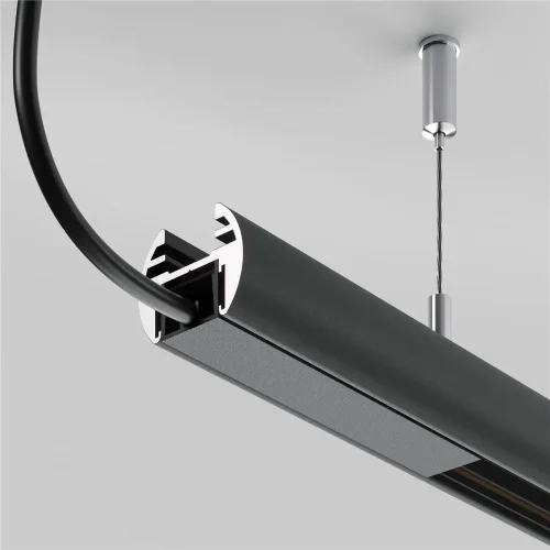 Шинопровод 2м подвесной круглый Basity, черный (Черный) - фото 3