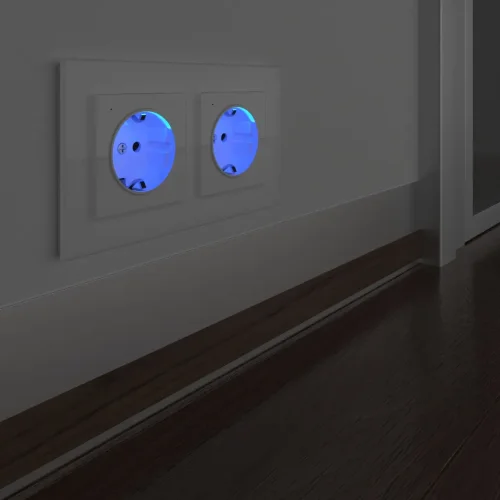 Розетка с подсветкой (белая) W1171401 - фото 2