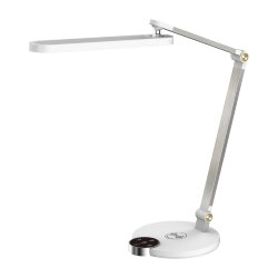 ULM-D113 18W-3000-6000K-DIM WHITE Светильник настольный светодиодный с беспроводной зарядкой телефонов, Сенсорный выключатель, Диммер, Белый, TM Uniel