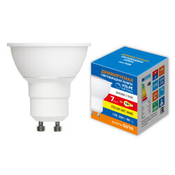 LED-JCDR-7W-3000K-GU10-FR-DIM-SLS Лампа светодиодная, диммируемая, Форма JCDR, матовая, Теплый белый свет 3000K