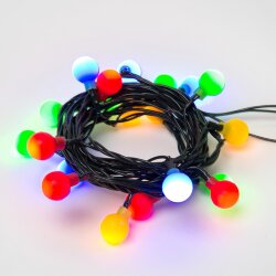 ULD-S0280-020-DGA MULTI IP20 COLORBALLS Гирлянда светодиодная с контроллером Разноцветные шарики, 20 светодиодов, длина 2.8 м, цвет свечения разноцветный, IP20, провод зеленый, упаковка- картон.