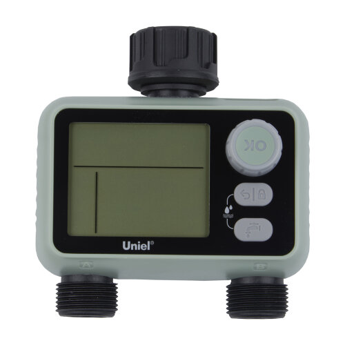 UST-W43 IP65 OLIVE RAIN Таймер для автоматического полива, 2 канала, Датчик дождя, Корпус оливковый - фото 1