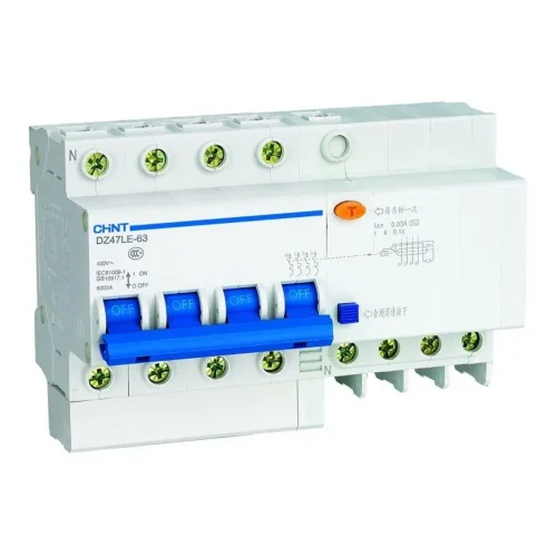 Выключатель автоматический дифференциального тока 4п C 40А 30мА тип AC 6кА DZ47LE-63 CHINT 199659 - фото