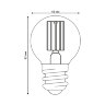 LED-G45-4W-3000K-E27-CL GLY01TR Лампа светодиодная, Форма шар, прозрачная, Серия Яркая A++, Теплый белый свет 3000K - фото 5