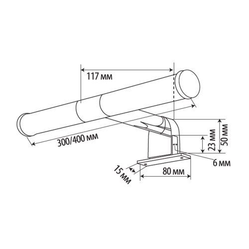 ULT-F37-8W-4500K IP44 CHROME Светодиодный светильник для подсветки мебели и зеркал ванной комнаты, Хром - фото 10