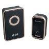 UDB-094W-R1T1-38S-BL-GL Звонок электронный, 220В, Радиус действия 150 м, Черный с золотистым - фото 1