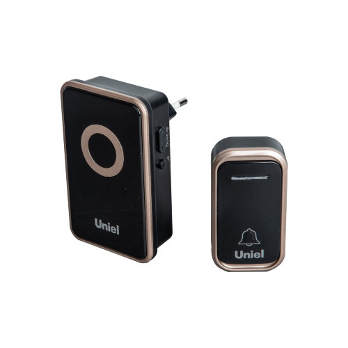 UDB-094W-R1T1-38S-BL-GL Звонок электронный, 220В, Радиус действия 150 м, Черный с золотистым - фото 2