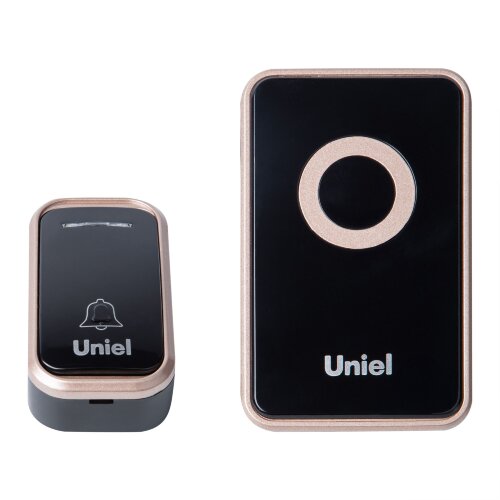 UDB-094W-R1T1-38S-BL-GL Звонок электронный, 220В, Радиус действия 150 м, Черный с золотистым - фото 3