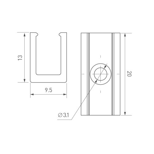 Держатель AURORA-1206-CLIP CLEAR (Arlight, Пластик) - фото 2
