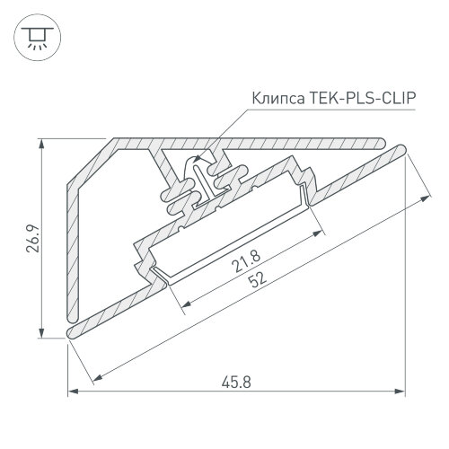 Профиль KLUS-LOCK-FM-BASE-2000 ANOD (Arlight, Алюминий) 020909 - фото 4