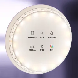 Светодиодная лента 24В 5050 14,4Вт/м Комбинированная (MIх) 5м IP20 (Белый) 20042