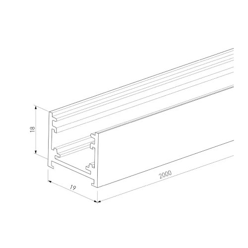 Titan Line Шинопровод накладной титан 2м 85227/00 - фото 6