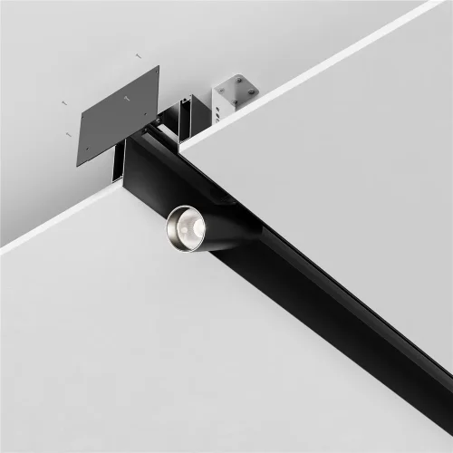 Алюминиевый профиль ниши скрытого монтажа для ГКЛ потолка (Черный) ALM-11681-PL-B-2M - фото 2