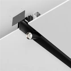 Алюминиевый профиль ниши скрытого монтажа для ГКЛ потолка (Черный) ALM-11681-PL-B-2M