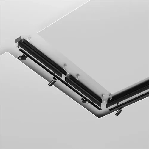 Алюминиевый профиль ниши скрытого монтажа для ГКЛ потолка (Черный) ALM-11681-PL-B-2M - фото 5