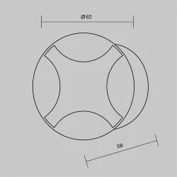 Встраиваемый светильник Biscotti 3000К 3Вт IP 65 (Черный)