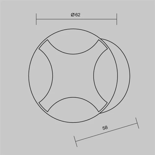 Встраиваемый светильник Biscotti 3000К 3Вт IP 65 (Черный) - фото 6