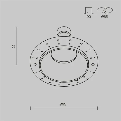 Встраиваемый светильник Share GU10 10Вт IP 54 (Белый) - фото 2
