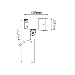 Светильник ландшафтный 11Вт, PORA-830ZM13F 007843