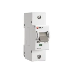 Выключатель автоматический 1п C 20А 15кА ВА 47-125 PROxima EKF mcb47125-1-20C