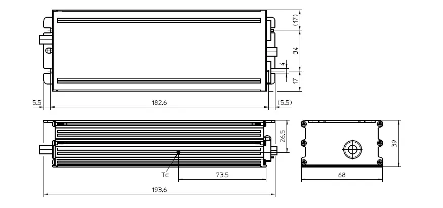 Драйвер влагозащищённый для светодиодов 200W/530-1050мА 130-286V IP67 | потенциометр | ECXe 1050.455 | - Vossloh-Schwabe. Фото 4