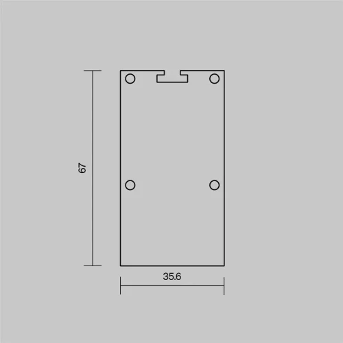 Комплект заглушек (для профиля 35x66) 2 шт., ALM-3566-EC 642079 (Серебро) 642079 - фото 6