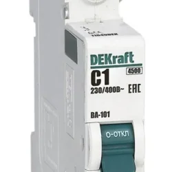 Выключатель автоматический модульный 1п C 1А 4.5кА ВА-101 DEKraft 11049DEK
