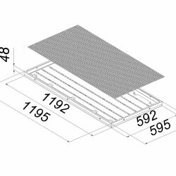 Подвесной офисный светодиодный светильник Армстронг 120 Вт IP54 1195x595x48 мм 4000К Призма
