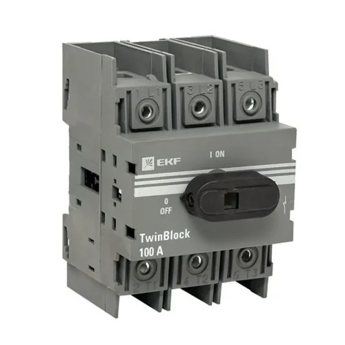 Рубильник 3п 100А с рукояткой управления для прямой установки TwinBlock PROxima EKF tb-100-3p-f - фото