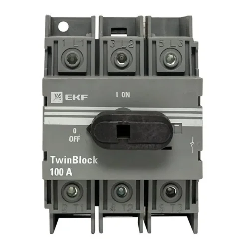 Рубильник 3п 100А с рукояткой управления для прямой установки TwinBlock PROxima EKF tb-100-3p-f - фото 3