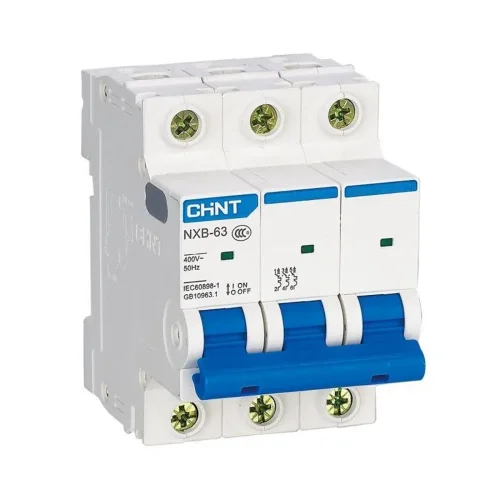 Выключатель автоматический модульный 3п C 63А 6кА NXB-63 (R) CHINT 814176 - фото